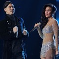 Ahmad Dhani dan Agnes Monica di Panggung 'Result & Reunion Show' Indonesian Idol 2012
