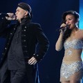 Ahmad Dhani dan Agnes Monica di Panggung 'Result & Reunion Show' Indonesian Idol 2012