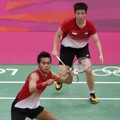 Lilyana Natsir dan Tontowi Ahmad Saat Melawan Denmark di Olimpiade 2012