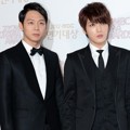Micky Yoochun dan Hero Jaejoong JYJ di Red Carpet MBC Drama Awards 2012