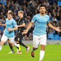 Selebrasi Sergio Aguero Setelah Mencetak Gol