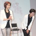 Teo dan Yun Lunafly Saat Jumpa Pers 'Lukie Beat Live in Concert'