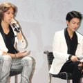 Teo dan Yun Lunafly Saat Jumpa Pers 'Lukie Beat Live in Concert'