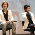 Teo dan Yun Lunafly Saat Jumpa Pers 'Lukie Beat Live in Concert'