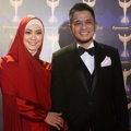 Oki Setiana Dewi dan Ory Vitrio di Red Carpet Panasonic Gobel Awards 2014
