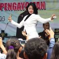 Dewi Persik Saat Tampil di Rutan Cipinang, Jakarta