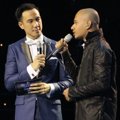 Daniel Mananta dan Husein di Result and Reunion Show 'Indonesian Idol 2014'