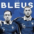 Franck Ribery dan Karim Benzema dalam Poster versi Perancis