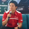 Rio Haryanto Saat Menggelar Jumpa Pers di Medan Merdeka Timur, Jakarta