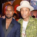 Kanye West dan Pharrell Williams di GQ Men of The Year Awards 2014
