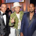 Lewis Hamilton, Pharrell Williams dan Kanye West di GQ Men of The Year Awards 2014