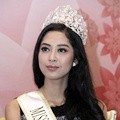 Maria Rahajeng di Jumpa Pers Penyambutan Miss World 2014