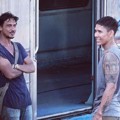 Hamish Daud dan Ganindra Bimo Saat Syuting Film 'Gangster'