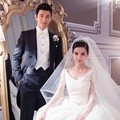 Foto Pre Wedding Huang Xiaoming dan Angelababy Mengenakan Baju Pengantin