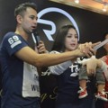 Raffi Ahmad dan Nagita Slavina di Acara Pembukaan 'RA Jeans'