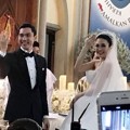 Sandra Dewi dan Harvey Moeis Sapa Tamu yang Hadir