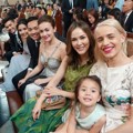 Rianti Cartwright, Cathy Sharon, Chelsea Olivia dan Glenn Alinskie di Pernikahan Sandra & Harvey