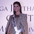 Bunga Jelitha Ibrani di Konferensi Pers Keberangkatan Menuju Miss Universe 2017