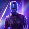 Poster karakter Karen Gillan sebagai Nebula di film 'Avengers: Infinity War'.