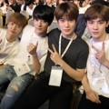 Jaemin, Jeno, Jaehyun dan Kun NCT menghadiri SMTOWN Workshop Pyeongchang 2018.