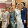 Wulan Guritno dkk saat di Resepsi Pernikahan Baim Wong - Paula Verhoeven