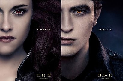 Kristen Stewart dan Robert Pattinson Abadi di Poster 'Breaking Dawn 2'