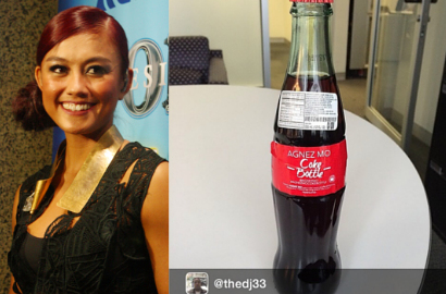 Serunya Agnes Monica Punya Botol Cola Berlabel Nama Sendiri