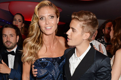 Justin Bieber Pegang Dada Heidi Klum di Cannes?