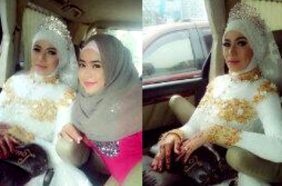 Cinta Penelope Berhijab dan Pakai Mahkota di Hari Pernikahannya
