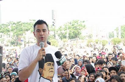 Raffi Ahmad Orasi Wakili Anak Muda Indonesia Dukung Capres Prabowo