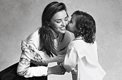 Imutnya Putra Miranda Kerr Saat Jadi Model Majalah Vogue Australia