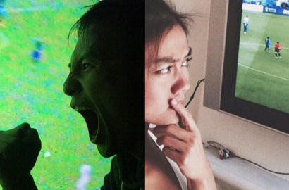 Foto Agnes Monica dan Daniel Mananta 'Nobar' Final Piala Dunia 2014