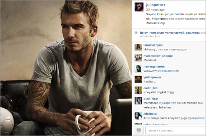 Julia Perez Pacaran dengan David Beckham?