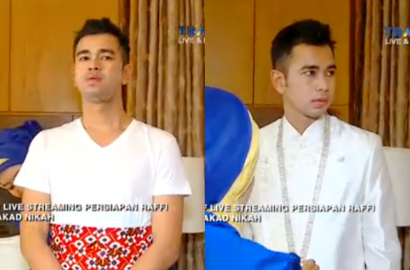 Bedak Raffi Ahmad dan Blangkon Longgar Jadi Sorotan Jelang Akad Nikah