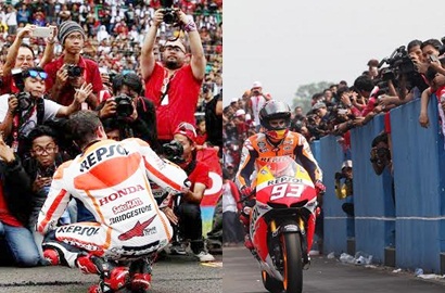 Dani Pedrosa dan Marc Marquez Hibur Fans di Sentul
