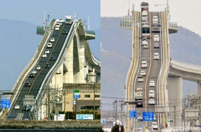 Tol Jembatan Layang Menanjak Ekstrim di Jepang Tuai Perhatian Netter