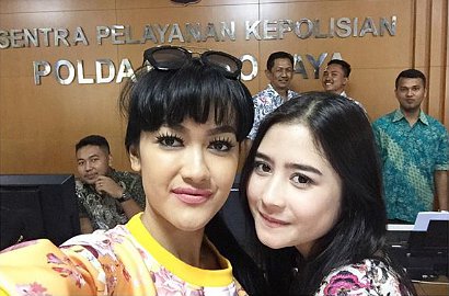 Sehati dengan Prilly Latuconsina, Julia Perez Juga Datangi Polda Metro Jaya