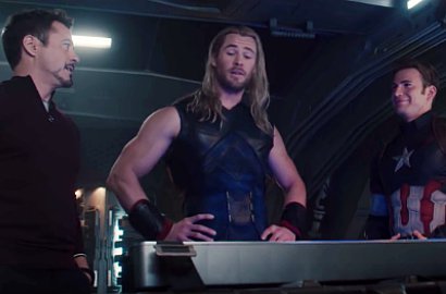 Kocaknya Chris Hemsworth Coba Cium Paul Bettany di Video BTS 'Avengers: Age of Ultron'