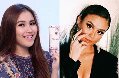 Agnes Monica Selfie Bareng Ayu Ting Ting, Cantik Mana?