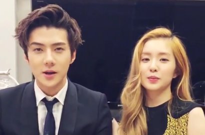 Jalani Pemotretan Bareng, Sehun EXO dan Irene Red Velvet Malu-Malu Sapa Fans