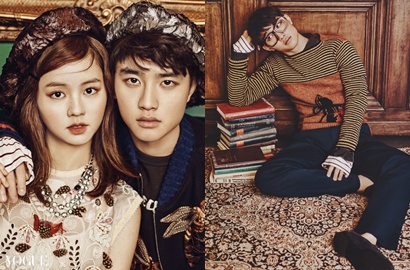 Jadi Couple, D.O. EXO 'Ketemu' Kim So Hyun di Pemotretan Majalah