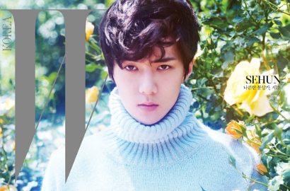 Imut dan Kalem, Sehun EXO 'Cantik' Bak Bunga di Majalah W