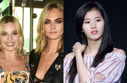 Begini Lucunya Margot Robbie-Cara Delevingne Tiru Gaya 'Shashasha' Sana Twice