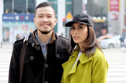 Kunjungi Nami Island, Tyas Mirasih Dapat Kecupan Mesra dari Pacar