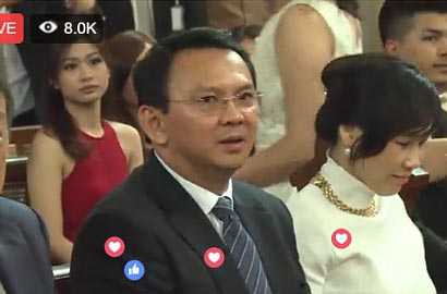 Jadi Rebutan Foto Bareng, Ini Alasan Gubernur Ahok Hadiri Pernikahan Sandra Dewi