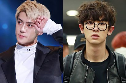 Sehun 'Ditegur' Chanyeol Gara-Gara Nyontek Gaya di Foto Ini