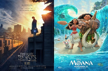 Puncaki Box Office, 'Moana' Bikin 'Fantastic Beasts' Keok