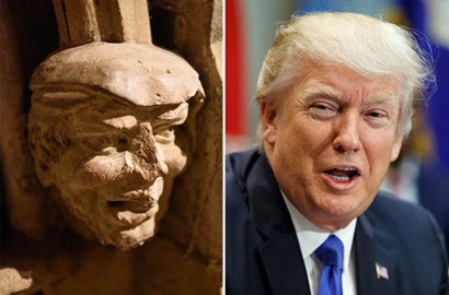 Heboh Ada Ukiran Batu Berusia 700 Tahun Mirip Donald Trump
