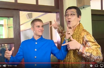 Syuting Iklan Bareng, Justin Bieber Genit Ketemu Piko Taro
