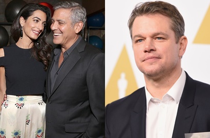 Istri George Clooney Hamil Anak Kembar, Matt Damon Ingin Nangis